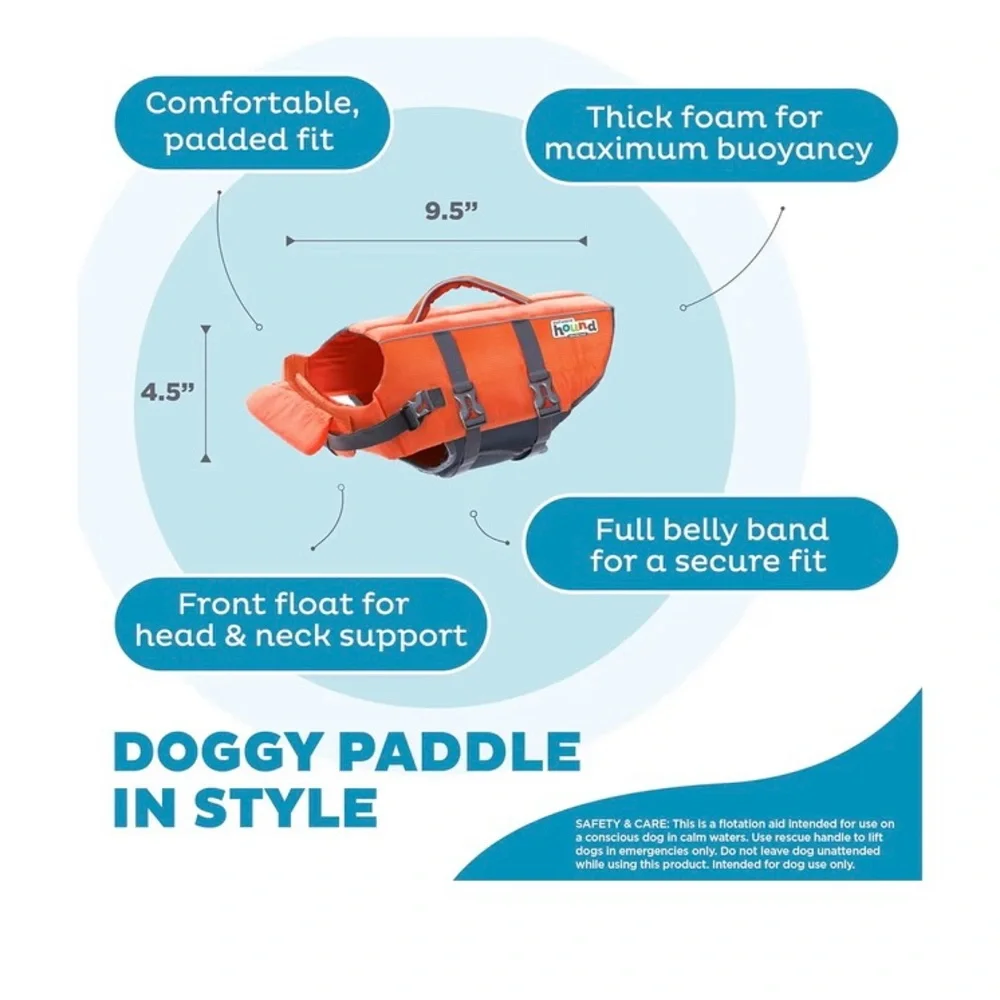 Outward Hound High Buoyancy Dog Life Vest Preserver